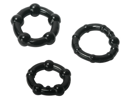 Black Performance Erection Rings - Packaged