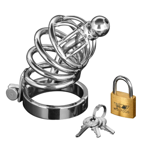 Asylum 4 Ring Locking Chastity Cage