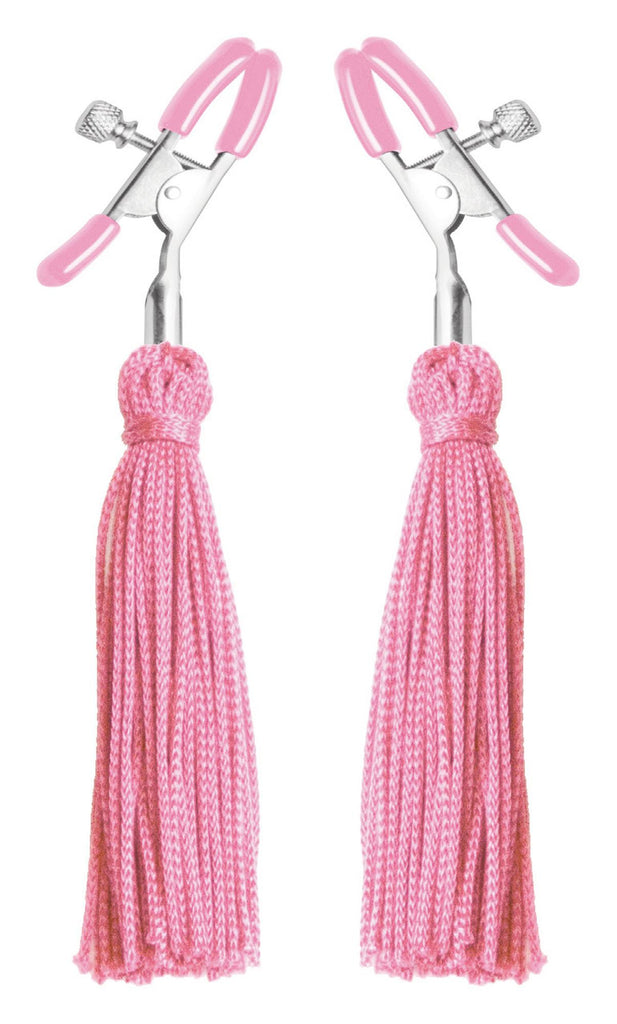 Tickle Me Pink Nipple Clamp Tassels