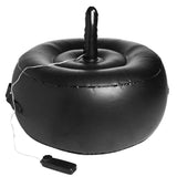 Sit-and-Ride Inflatable Seat with Vibrating Dildo - Black