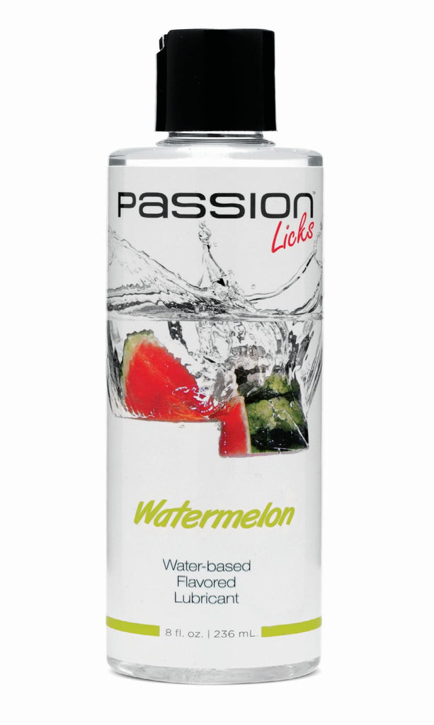 Passion Licks Watermelon Water Based Flavored Lubricant - 8 oz