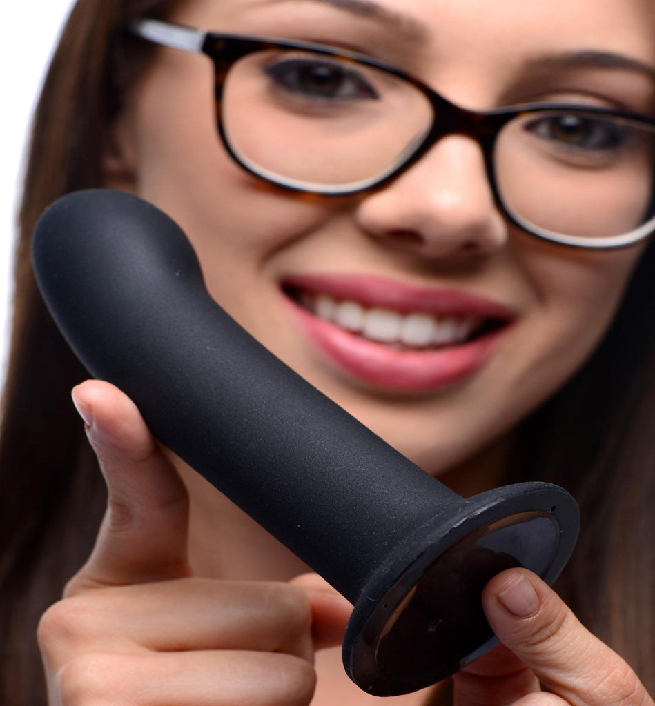 Black Silicone Strap-on Dildo - Large