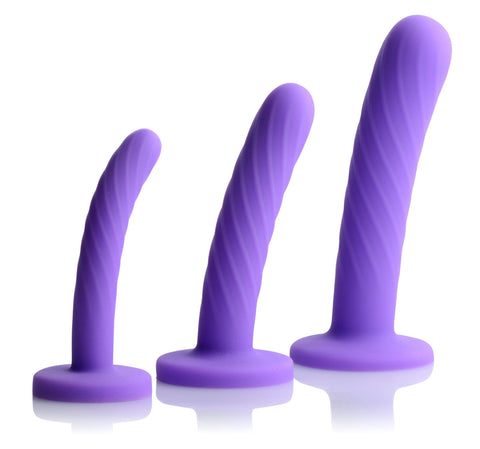 Tri-Play 3 Piece Silicone Dildo Set