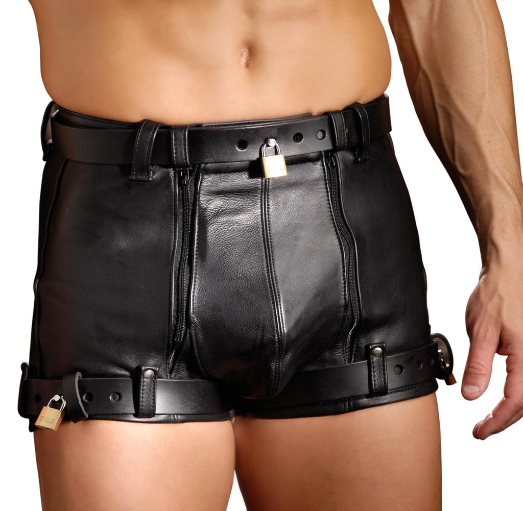 Strict Leather Chastity Shorts- 29 inch waist