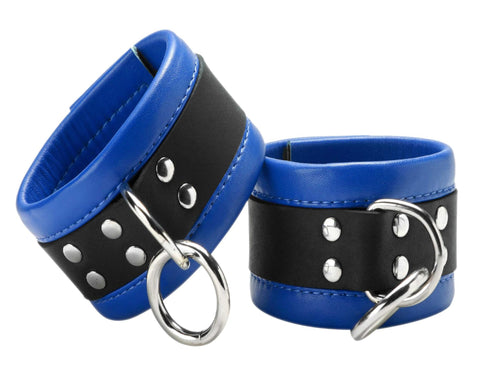 Blue Mid-Level Leather Ankle Restraint