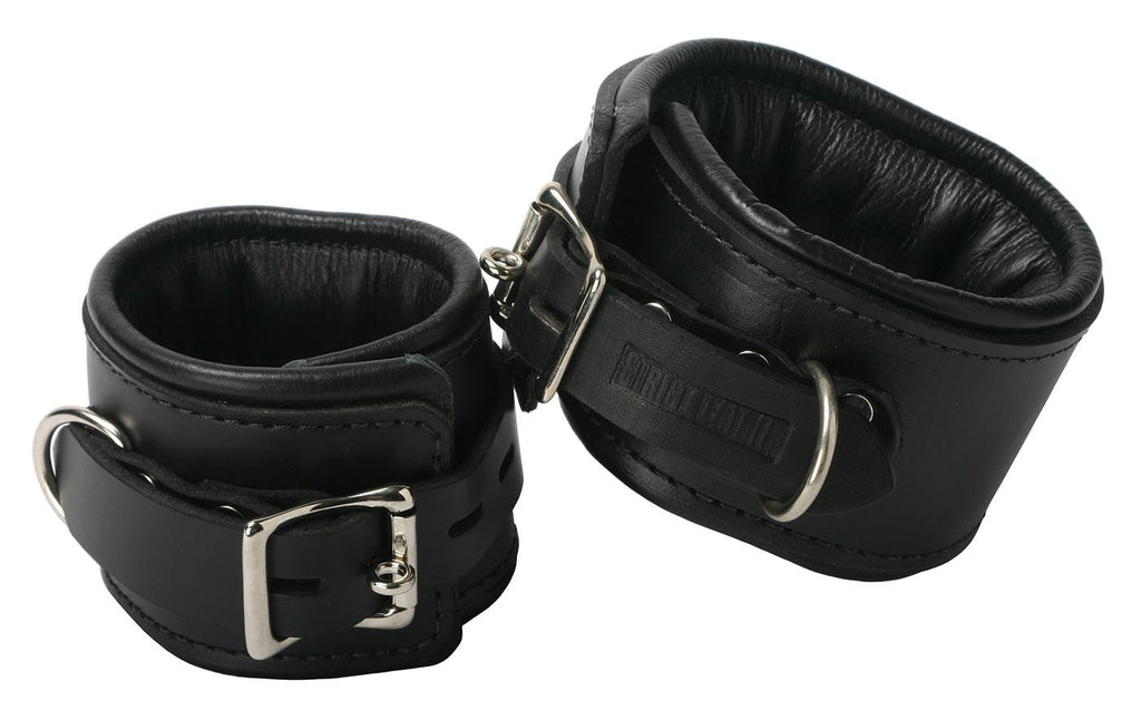 Strict Leather Padded Premium Locking Ankle Restraints