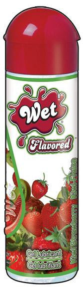 Wet Flavored Gel Lubricant 3.5 oz Bottle Strawberry Kiwi