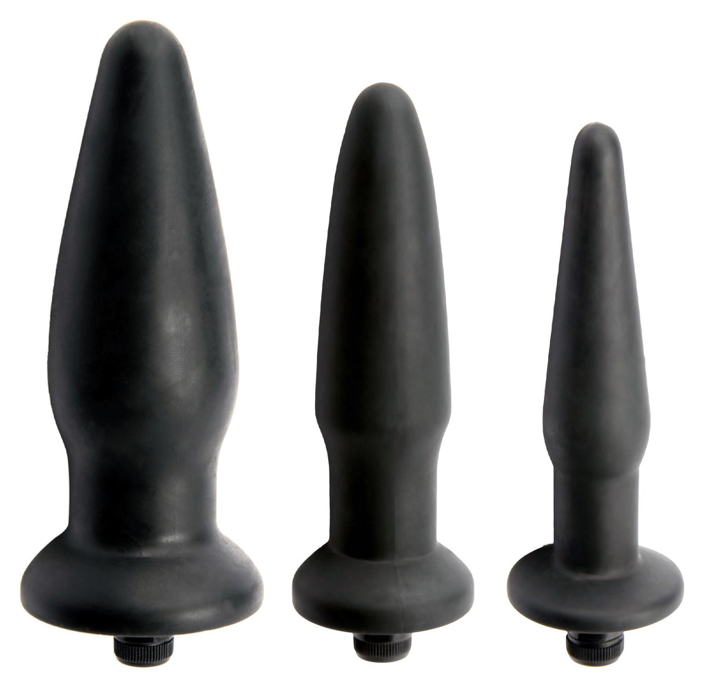 Trinity Silicone Vibrating Butt Plug- Kit